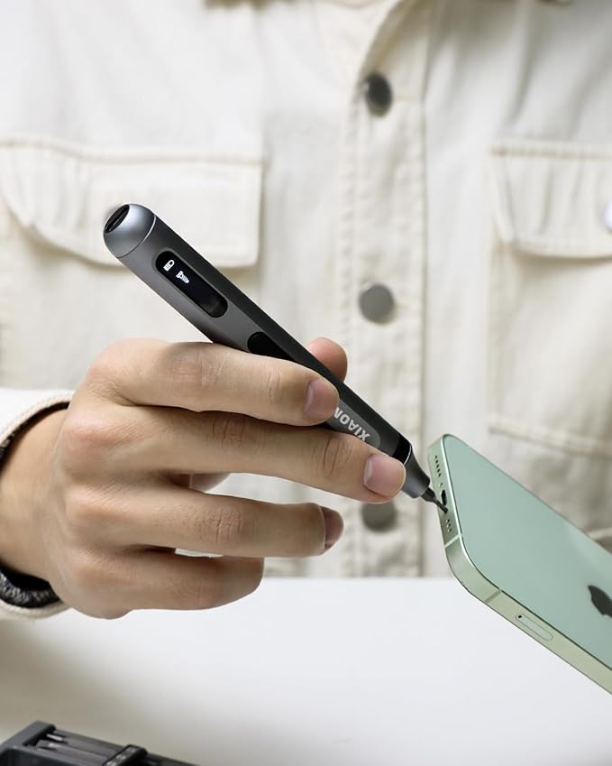 52 in 1 Electric Screwdriver Set,XIAONIAN 3.7V Mini Precision Screwdriver Set with 48 S2 Magnetic Bits,USB-C Charging Cable,LED Light,Small Repair Tool Kit for Phone,Watch,Eyeglasses,PC,Camera,Laptop