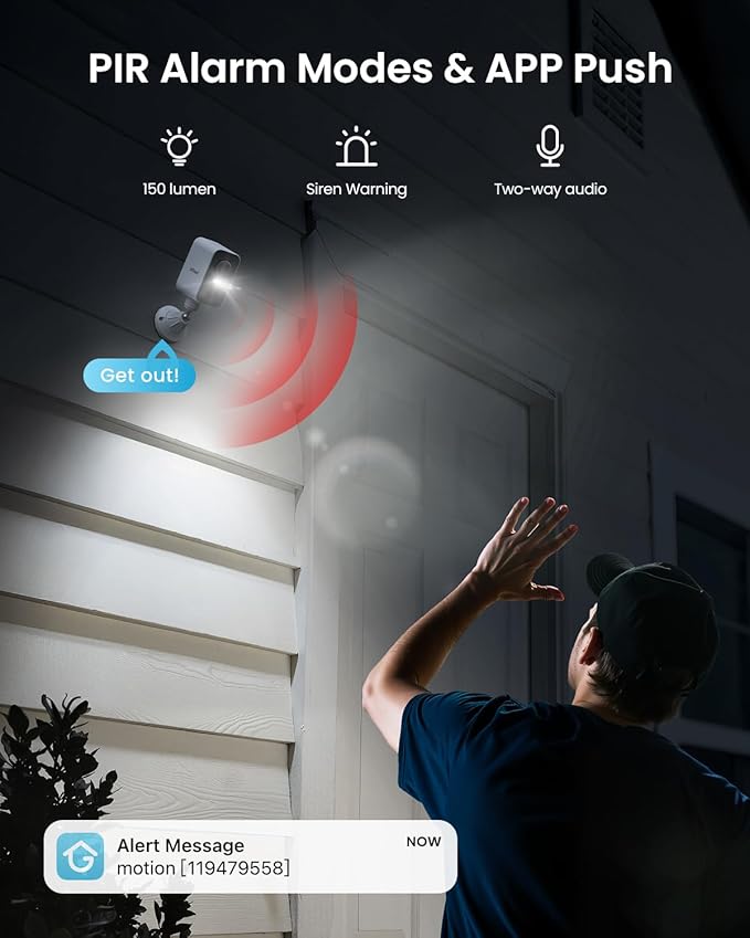 ieGeek 4G LTE Cellular Security Camera Wireless Outdoor, No WiFi Solar Powered Camera, Off Grid Security Camera with SIM Card, 2K Color Night Vision, PIR Motion Sensor, Magnetic Install, 2-Way Audio