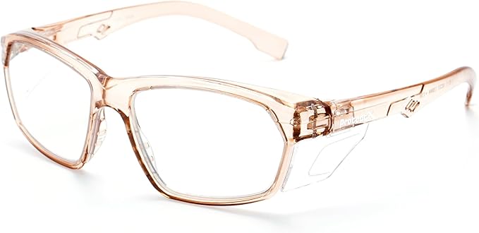 ProtectX Stylish Anti-Fog & Scratch-Resistant Safety Glasses, UV Protection Goggles, Anti-Impact Lightweight Glasses for Men＆Women Cold Brew Clear