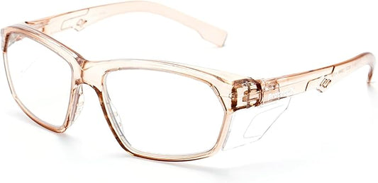 ProtectX Stylish Anti-Fog & Scratch-Resistant Safety Glasses, UV Protection Goggles, Anti-Impact Lightweight Glasses for Men＆Women Cold Brew Clear