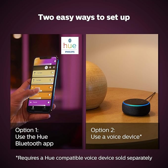 Philips Hue Indoor 6-Foot Smart LED Light Strip Plus Base Kits with Plugs - Color-Changing Single-Color Effect - 2 Pack - Control with Hue App - Works with Alexa, Google Assistant and Apple HomeKit