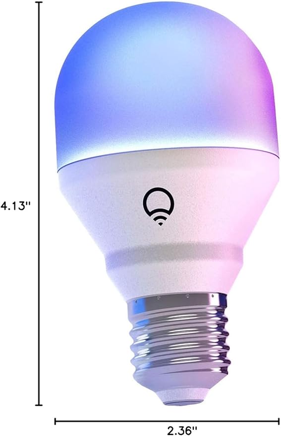 LIFX Color A19 800 lumens, Billions of Colors and Whites, Wi-Fi Smart LED Light Bulb, No Bridge Required, Works with Alexa, Hey Google, HomeKit and Siri (2-Pack)