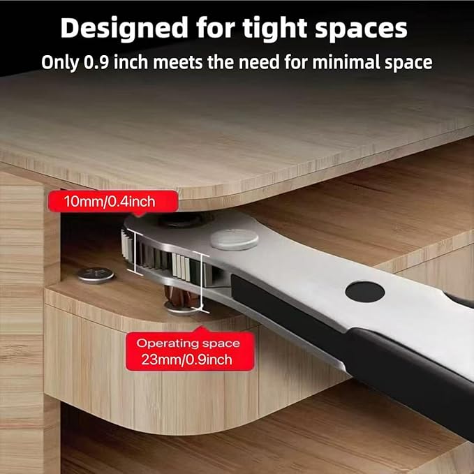 33 in 1 Right angle screwdriver 18mm/0.7″ Shortest magnetic screwdriver bit (S2 alloy steel) 90 Degree Offset mini ratchet screwdriver set Dedicated to small spaces Home&Outdoor Portable Tools