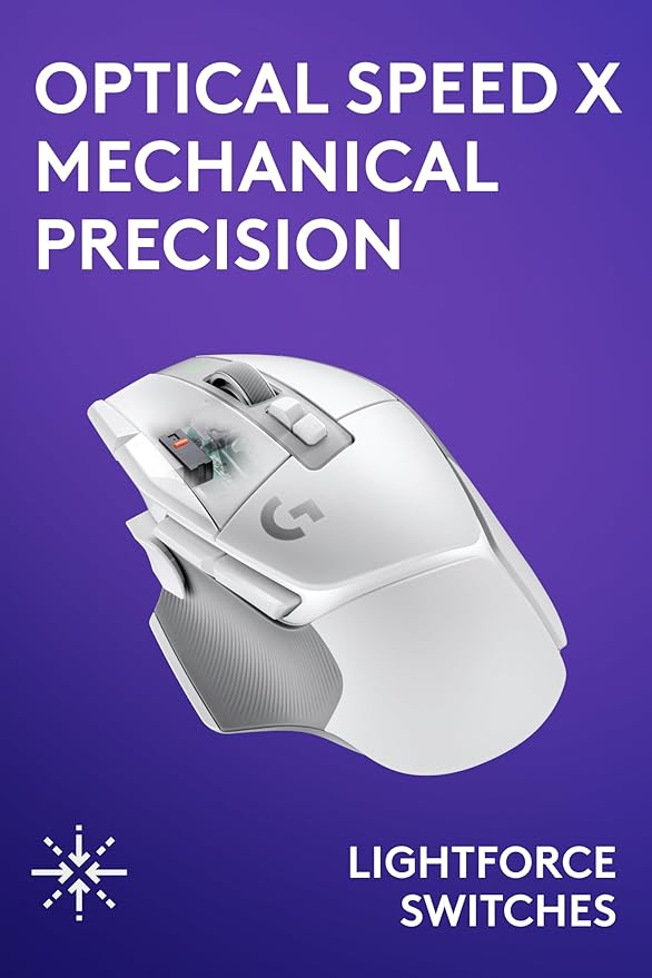 Logitech G502 X LIGHTSPEED Wireless Gaming Mouse & G515 LIGHTSPEED TKL Wireless Gaming Keyboard, Fully Programmable RGB Low-Profile Keyboard & Mouse Combo PC/Mac - White