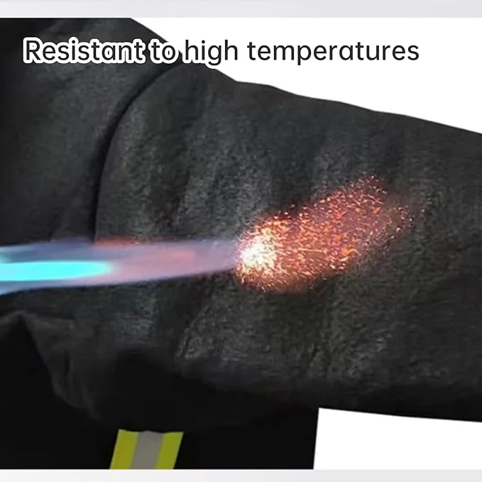 Fire Escape Blanket, Emergency fire Proof Suit, Large Size for Adult, 1832°F Heat Protection, Emergency Fire Blanket, fire Resistant Suit, Reflective Stripes, Lightweight 1.15 lbs