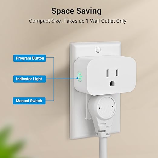DEWENWILS Remote Control Outlet Wireless Wall Mounted Light Switch, Electrical Plug in On Off Power Switch for Lamp, No Wiring,100 Feet RF Range, FCC Listed, Programmable