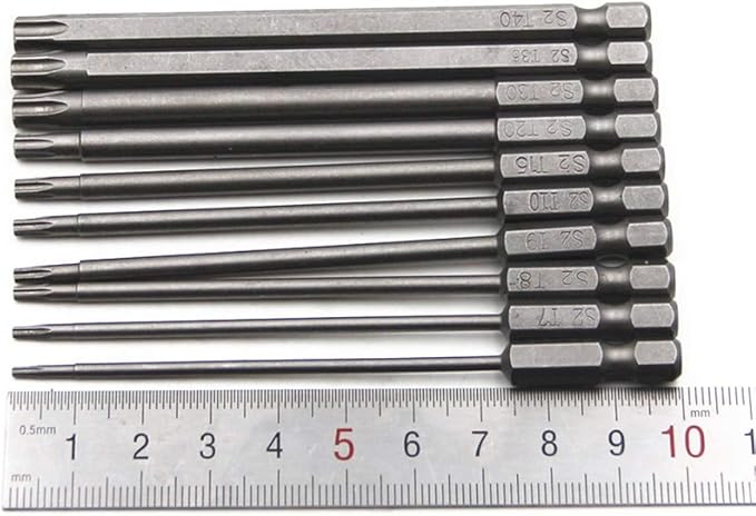 Aiyun 11-Piece Shark Vacuum Screwdriver Security Bit Set, S2 Steel Magnetic Security Screwdriver 4 Inch Star Driver Bit Set for Shark Vacuum T6-T40 (100mm Length)