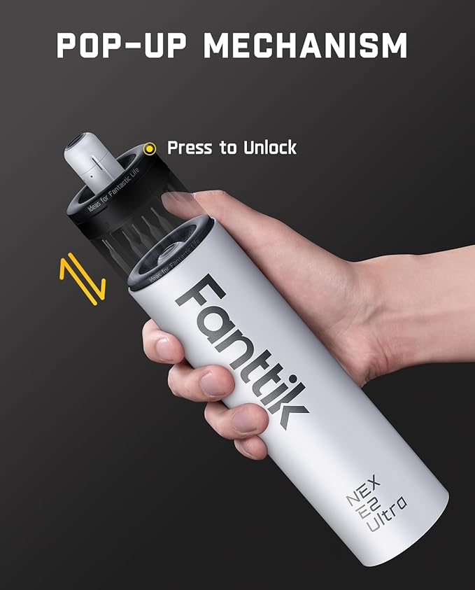 Fanttik E2 Ultra Mini Electric Screwdriver, Cordless Screwdriver, Max 0.6N.m, 50 Magnetic Bits, 5/32'' Hex, Magnetic Storage, Repair Tool for Electronics, Camera, Laptop, and PC Build (White)