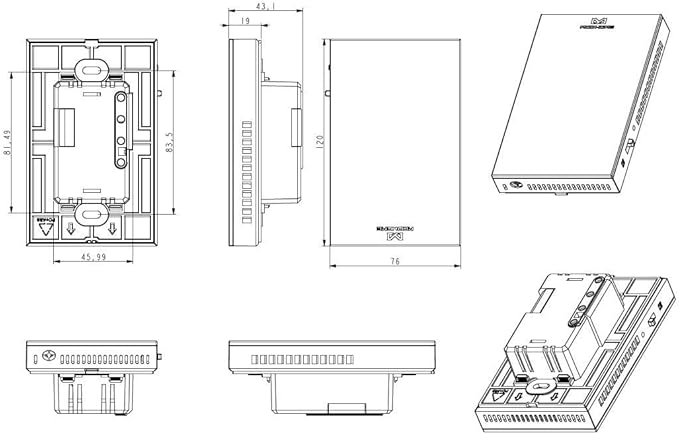 Programmable Thermostat for House Radiant Underfloor Heating, Home Heat Floor Mat Controller self-Adaption AC(120/240V) Voltage, Dual Sensing(Air&Floor Sensor) Built-in Class A GFCI, Power 3600W