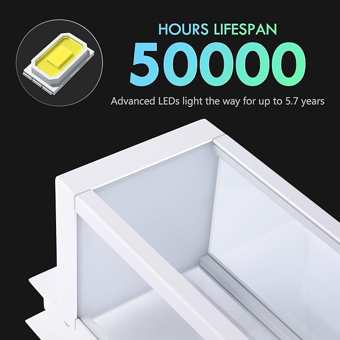 Lustrlach Outdoor Motion Sensor Wall Lights,15In Modern LED Exterior Sconce White Porch Light Fixture IP54 Waterproof with Glass for House Patio Garage Garden,3000K,750LM