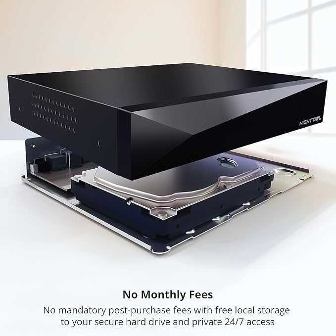 Night Owl 2-Way Audio 12 Channel DVR Video Home Security Camera System with (4) Wired 2K HD Indoor/Outdoor Deterrence Cameras and 1TB Hard Drive (Add up to 4 More Wired and 4 Wi-Fi Cameras)