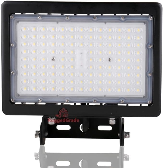 RuggedGrade 90W LED Flood Light | Kivo Series | 11,250 Lumens | 5000K Daylight | Outdoor Waterproof Security Light | Yoke Mount | DLC 5.1 Premium