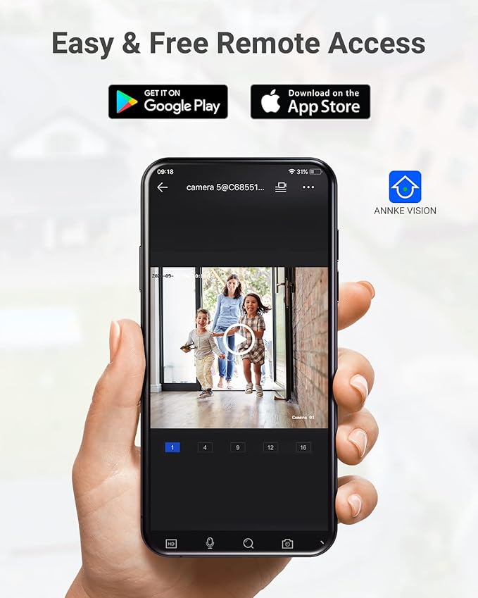 ANNKE H500 5MP PoE Security Camera System w/ 6MP H.265+ 8 Channle NVR, 8X 5MP Outdoor Dome IP Cameras, 24hour Audio Recording, 100ft EXIR Color Night Vision, IP67 Weatherproof, Built in 2TB HDD