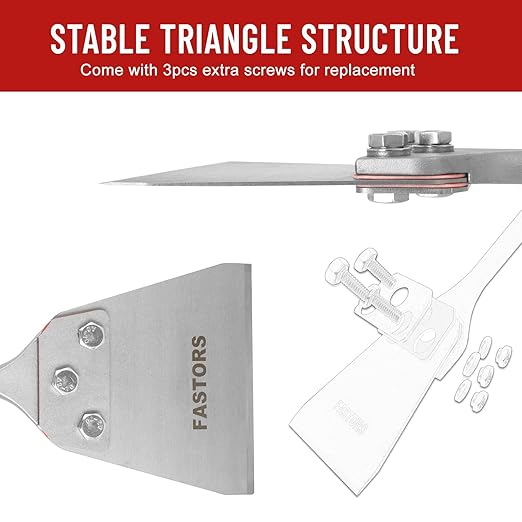 SDS Plus Floor Scraper Kit,Thinset & Vinyl Siding Removal Tool,Heavy Duty 5 Inch x 11 Inch SDS Plus Chisel Bits for Rotary Hammer Drill, Flooring Adhesive Scraper Tool with Replacement Baldes