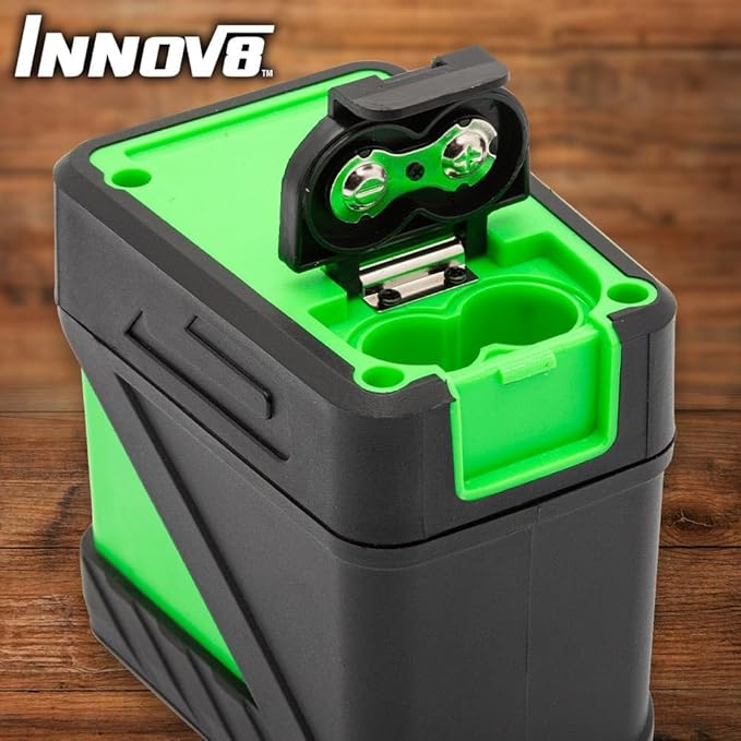 Innov8 50ft Cross Line Class II < 1Mw Laser Level | Precision Measuring | Laser Scale Projection | Adjustable Scale Spacing | Ergonomic Design | DIY or Professional Projects | Compact & Lightweight