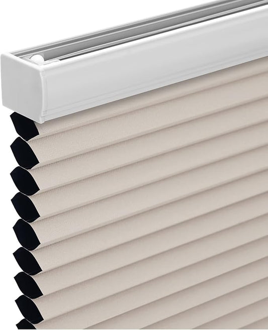 Changshade Cordless Cellular Shades, Blackout Honeycomb Shades for Windows, Pull Down Pleated Blinds, Easy to Install for Indoor Windows and French Doors,27" W x 72" H, Beige