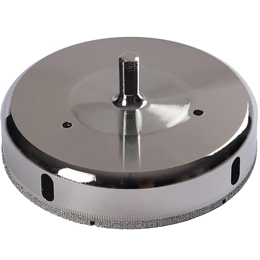 Drilax 5-1/8 inch Diamond Hole Saw for Tile, Glass, Quartz, Granite & Porcelain – 1-1/8" Depth Wet Drill Bit for Floor Drains, Shower Valves, Faucets – Professional & DIY