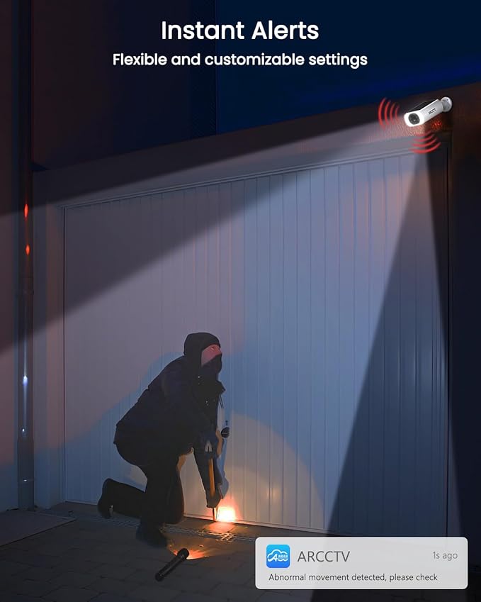 Solar Security Cameras Wireless Outdoor, 4 Cam-Kit, 4MP Solar Security Camera Wireless System, Color Night Vision, Motion Detection, No Monthly Fee, 64GB Memory Card