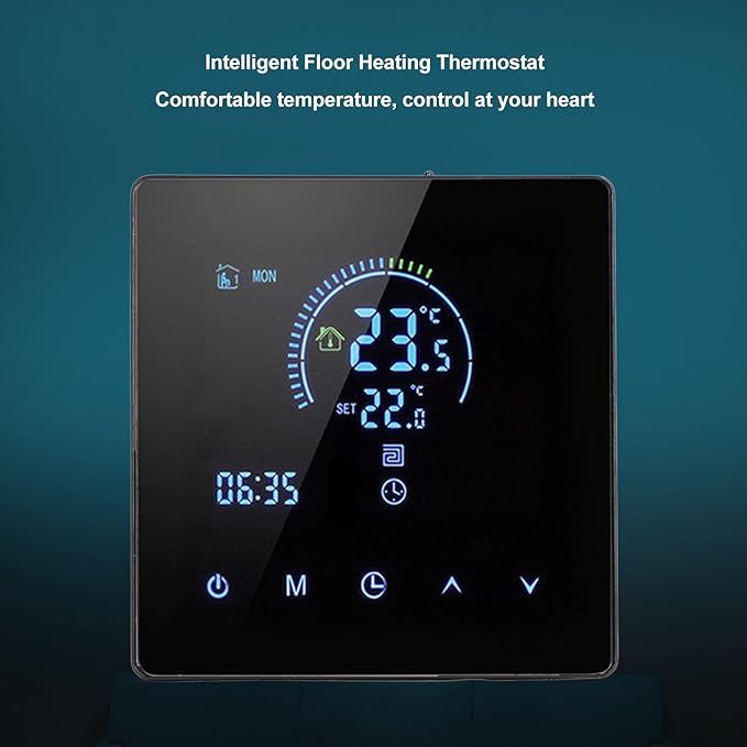 Programmable Smart Thermostat AC 90V-240V Intelligent Touchscreen LCD Display Thermostat for Home, Office, Shopping Malls (Regular Version)