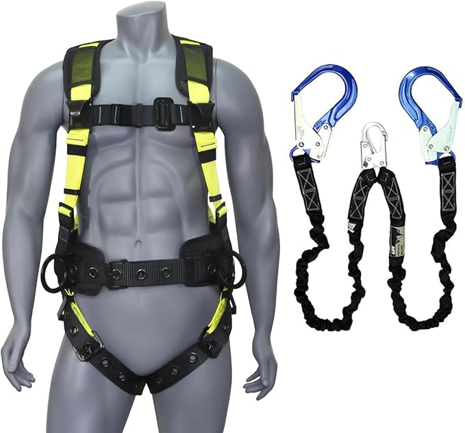 AFP Demon Fall Protection Comfortable Safety Harness (OSHA/ANSI PPE), Harness for Men Construction, Safety Harness Fall Protection Kit