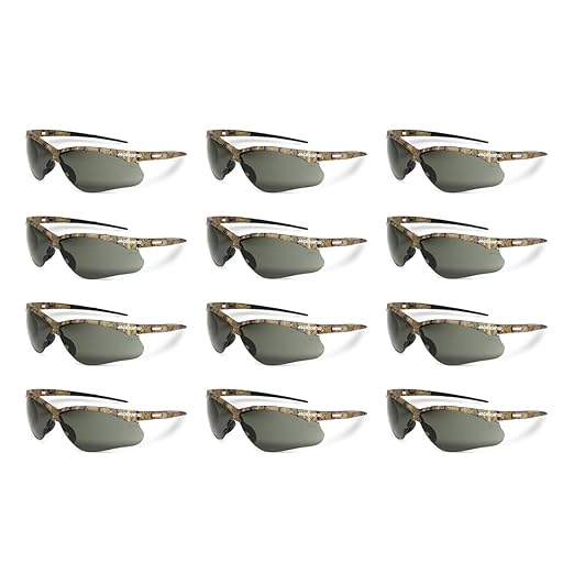 Jackson Safety SG Safety Glasses - Eye Protection for Men & Women - ANSI Z87.1 - Pack of 12 (Multiple Styles)