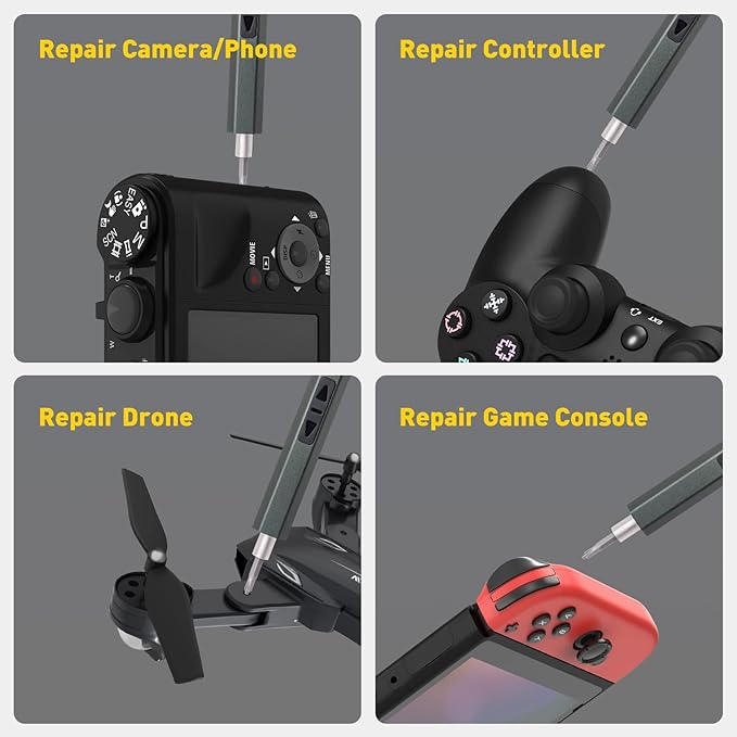Electric Screwdriver Cordless, 66 In 1 Mini Screwdriver Set, 2 Gears Torque, Powerful Motor, S2 Steel Magnetic Bits, Type-C Fast Charge, Precision Screwdriver for Phone,Laptop,Camera,Watch,Drone,Toys