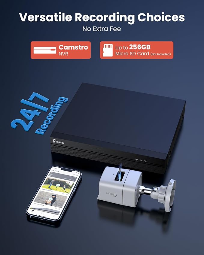 4K Add On Wired POE Cameras for NVR Two Way Talk Motion Detection Human/Pets/Package/Vehicle IP67 Waterproof, H.265+, 100ft Night Vision