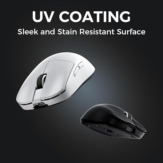 L7 Ultra Wireless Gaming Mouse, PAW3950 42K Sensor, 500mAh, Wireless/Wired Dual 8K Polling, 46g Ultra-Light Weight, 2.4GHz RF/BT/Wired Tri-Mode Connection - Blue