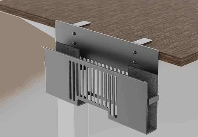 Verticle Side-Mount Laptop Desk Stand fits: Dell/Acer/ASUS/XPS/MacBook/Surface/Lenovo/HP/Gaming Laptops (up to 16 inches) (Perforated Steel, Alloy Steel)