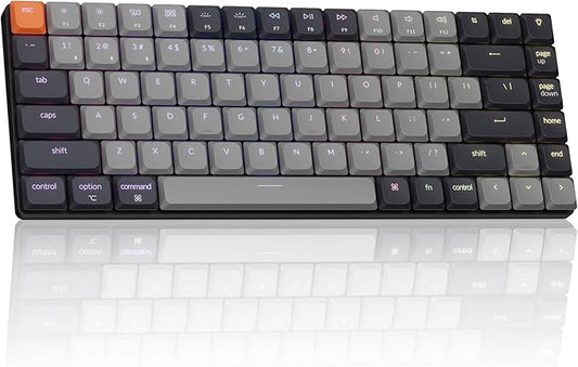 Keychron K3 75% QMK Wireless Mechanical Keyboard, Bluetooth 5.2/Wired Connection Custom Programmable RGB, Hot-Swappable with Low Profile Brown Switch for Mac Windows Linux - Version 3
