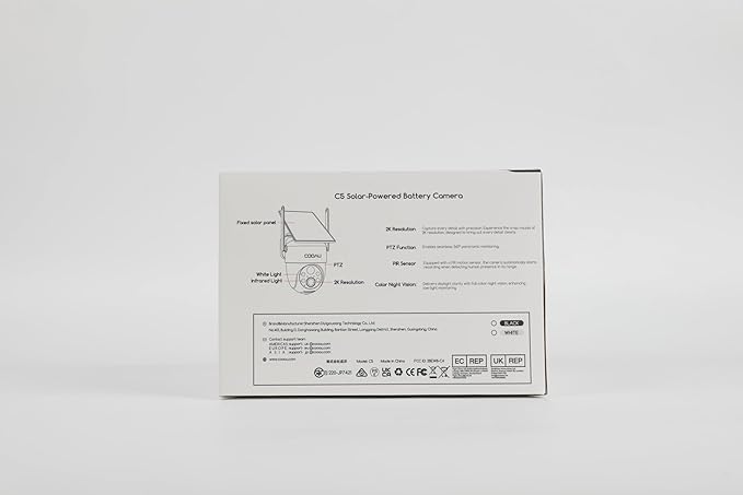 COOAU Solar Security Cameras Wireless Outdoor – Low-Light Rechargeable, Easy to Install, 2K 360° Cameras for Home Security, Surveillance Cam with AI Smart Detection, Wi-Fi 6, Color Night Vision,IP66