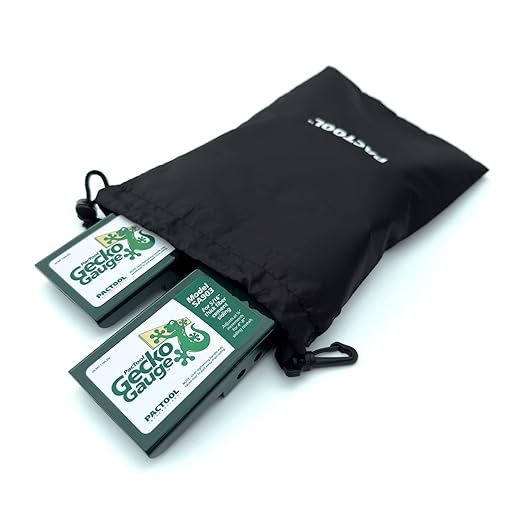 PacTool SA9031 Gecko Gauge Siding Mounting Kit With Pouch - For Use with 5/16-Inch Fiber Cement Siding, James Hardie's Updated HZ5 Series - Lap Siding Gauge - Essential Siding Tools