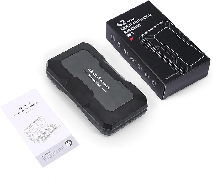 JXTZ Ratchet Screwdriver Set, 42 in 1 Magnetic Screwdriver Set with T Handle, DIY Multi Bit Magnetic Drive Set, Versatile Repair Tool for Home Appliances Bicycle Motorcycle, Grey