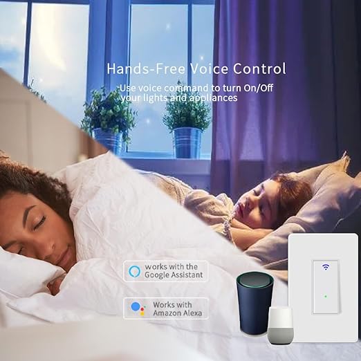 3-Pack Zigbee Smart Light Switch Kit with Gateway Included, No Neutral Wire Required, Compatible with Alexa/Google Home & Tuya APP, Single-Pole, White, Timers & Scheduling