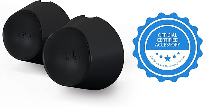 Arlo Magnetic Wall Mounts - Arlo Certified Accessory - Set of 2, Indoor or Outdoor Use, Works with Arlo Pro 5S 2K, Pro 4, Pro 3, Ultra 2, and Ultra Cameras, Black - VMA5001