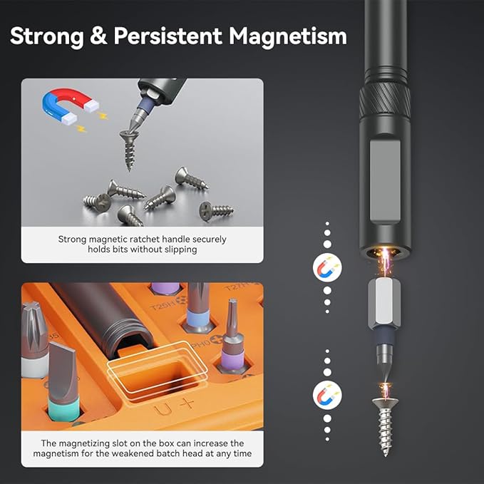 42 In 1 Magnetic Ratchet Screwdriver Set, Multifunctional Diy Ratchet Mini Screwdriver Set, Precision Repair Tool With Detachable Handle, Small Screw Driver For Furniture Computer (42PCS-BLACK)