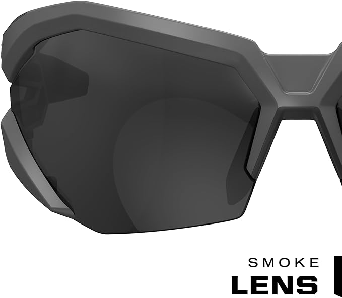 Mechanix Wear: Vision Type-V Safety Glasses with Advanced Anti Fog, Scratch Resistant, Half Framed Protective Eyewear, Lightweight Glasses with Adjustable Arms and Nose (Smoke Lens)