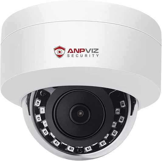 Anpviz UltraHD 4K (8MP) Security IP PoE Dome Camera Outdoor with Microphone/Audio, 3840x2160, Human Vehicle Detection, 100ft IR Night Vision, 2.8mm Wide Angle, IP66 Waterproof, Not PTZ (U Series)