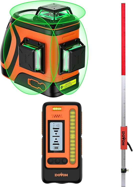 Outdoor Laser Level with Receiver and Grade Rod, Class Ⅱ