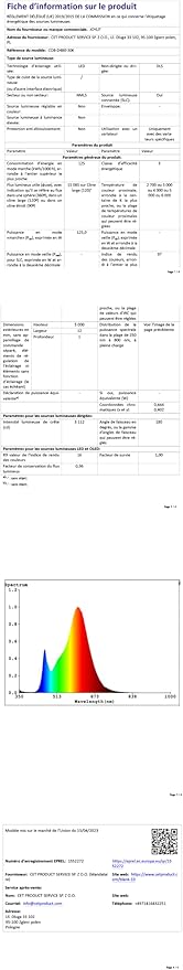 JOYLIT 24V COB LED Strip 16.4ft Dual Row IP65 Waterproof 1005lm/ft Ultra Bright CRI 95+, UL Premium 5000K Day White 125W 960LEDs/M High Density Adhesive Tape Light for Commercial, Industrial, Home