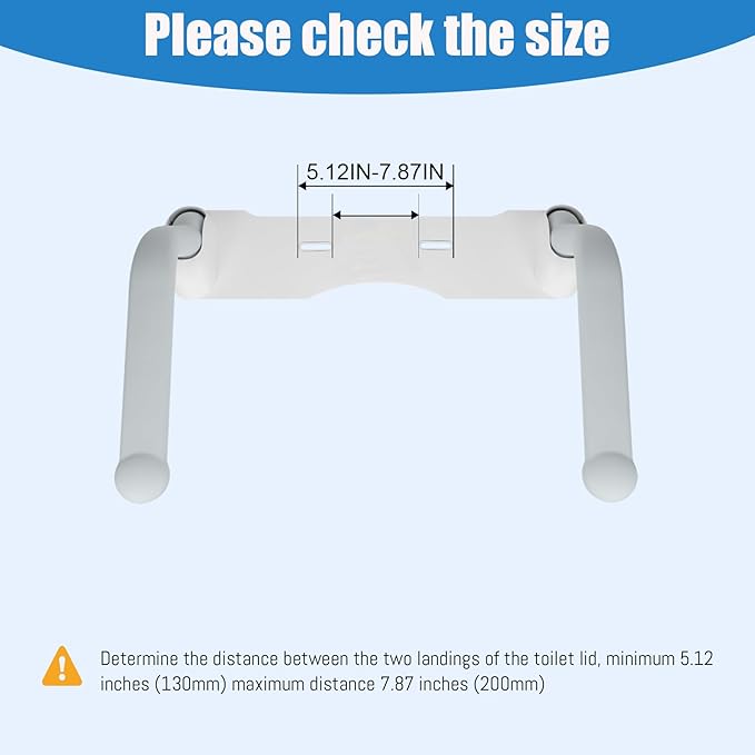 Toilet Safety Rails for Elderly (470 lbs), Handicap Toilet Rails with Foldable Handles, Toilet Assist Rails, Toilet Rails for Seniors, Heavy Duty Toilet Safety Frames Rails with Arms