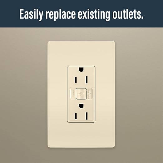 Legrand Radiant WNRR15LA 15 Amp Smart Outlet with Netatmo, Compatible with Alexa, Google Assistant & Apple HomeKit, 15A, Light Almond (1 Count)