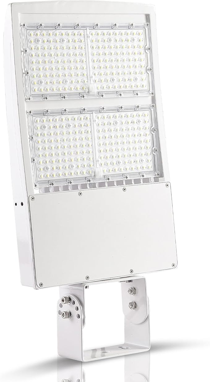 480V 300W White LED Parking Lot Light, 42000LM LED Shoebox Area Light [1000W MH/HPS Equiv.], 5000K Dimmable Outdoor Street Lighting with Surge Protection Built-in, IP65 AC100-277V UL&DLC Listed