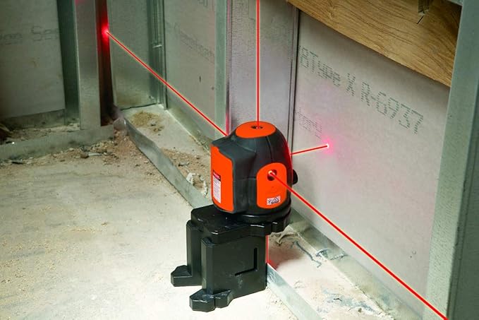 Johnson Level & Tool 40-6680 Self-Leveling 5 Beam Laser Dot, Red, 1 Laser