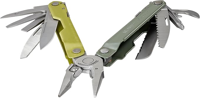 LEATHERMAN, Rebar Multitool with Premium Replaceable Wire Cutters and Saw, Mossy Slate with Nylon Sheath