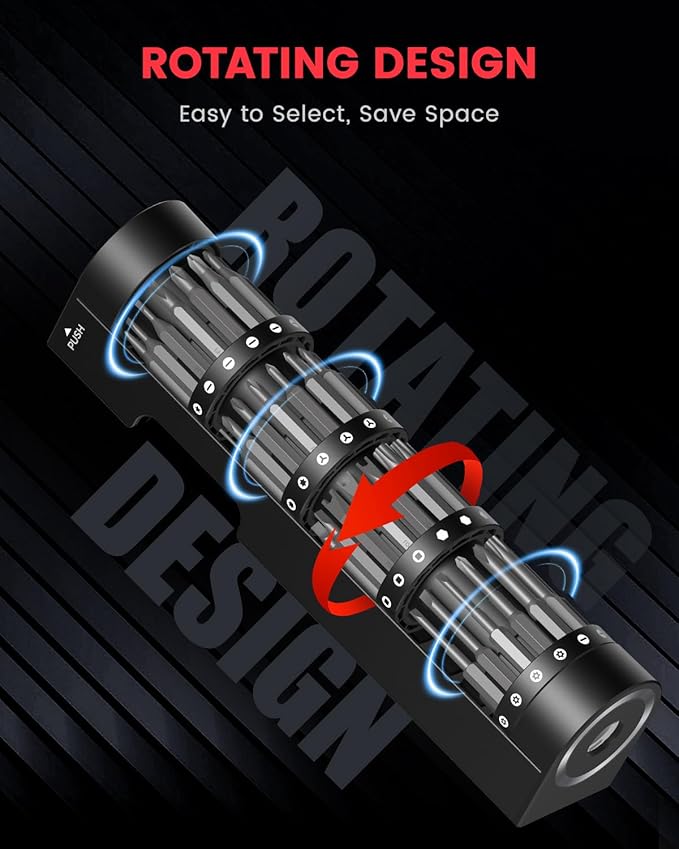 LIFEGOO Mini Electric Screwdriver Set: 66 in 1 Cordless Electric Precision Screwdriver Set - 60 Magnetic Bits, 3-Level Torque, Mini Power Screwdriver Repair Tool Kit for Phone Watch Camera Laptop PC