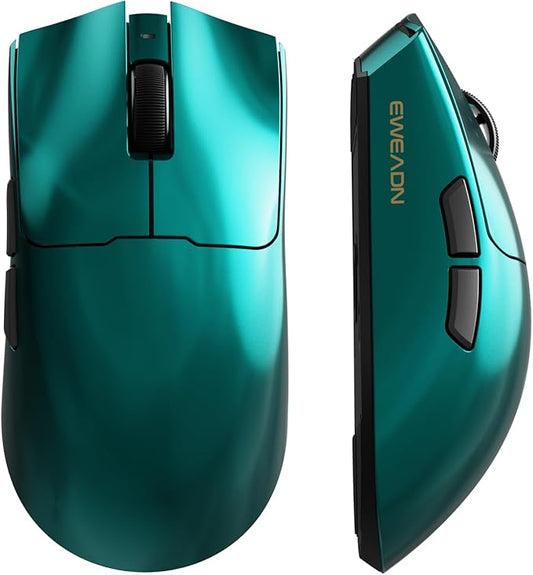 S9 Max Wireless Gaming Mouse, 59G Ergonomic Computer Mouse, Triple Modes, 8K Polling, 26K DPI, PAW3395 Optical Sensor, Kailh Switch, 250h Battery Life, Programmable for PC/Win/Mac(Green)