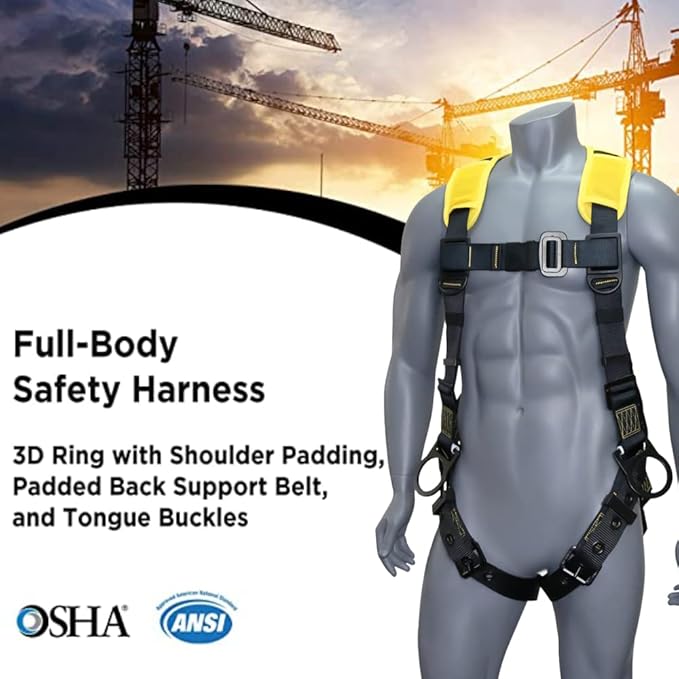 AFP Demon Fall Protection Comfortable Safety Harness (OSHA/ANSI PPE)