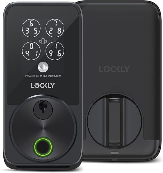 Lockly Secure Pro Zeno Series Smart Door Lock,Fingerprint Keyless Entry Door Lock for Front Door with Apple Home Key,Built-in Wi-Fi,Auto Lock, App Remote Control,IP65 Waterproof,Easy Installation