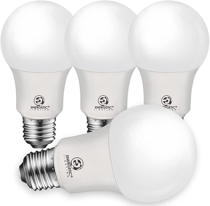 Energetic Light Bulbs 75 watt, Super Brightness 1200LM, Soft White 2700K, Non-Dimmable A19 LED Bulb, E26 Standard Base, UL Listed, 4 Pack